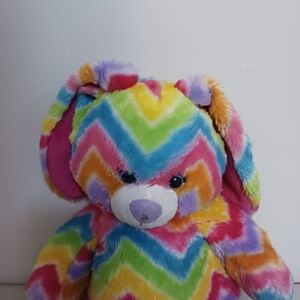 Build A Bear Bunny Chevron Rainbow